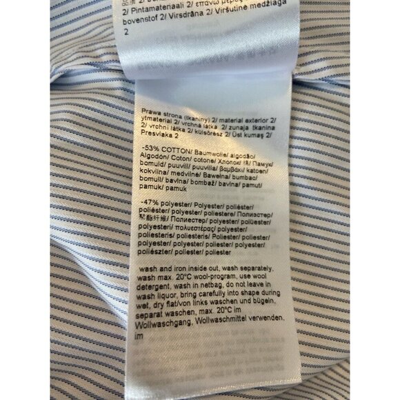 ESCADA Sport Gray Blue Virgin Wool Knit Long Sleeve Layered Sweater Size S Luxe - Picture 13 of 15